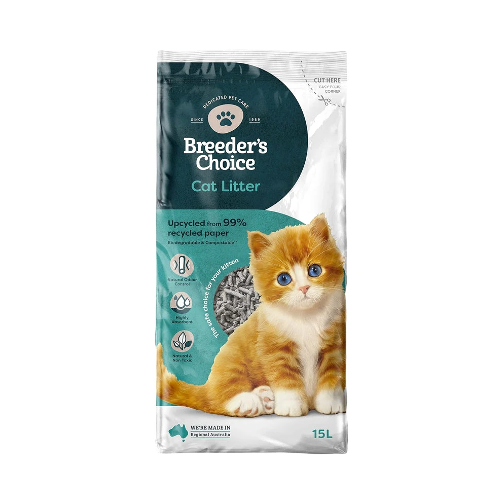 Breeder's Choice Non-Clumping Recycled Paper Cat Litter 2 Breeder's Choice Non-Clumping Recycled Paper Cat Litter - Image 2