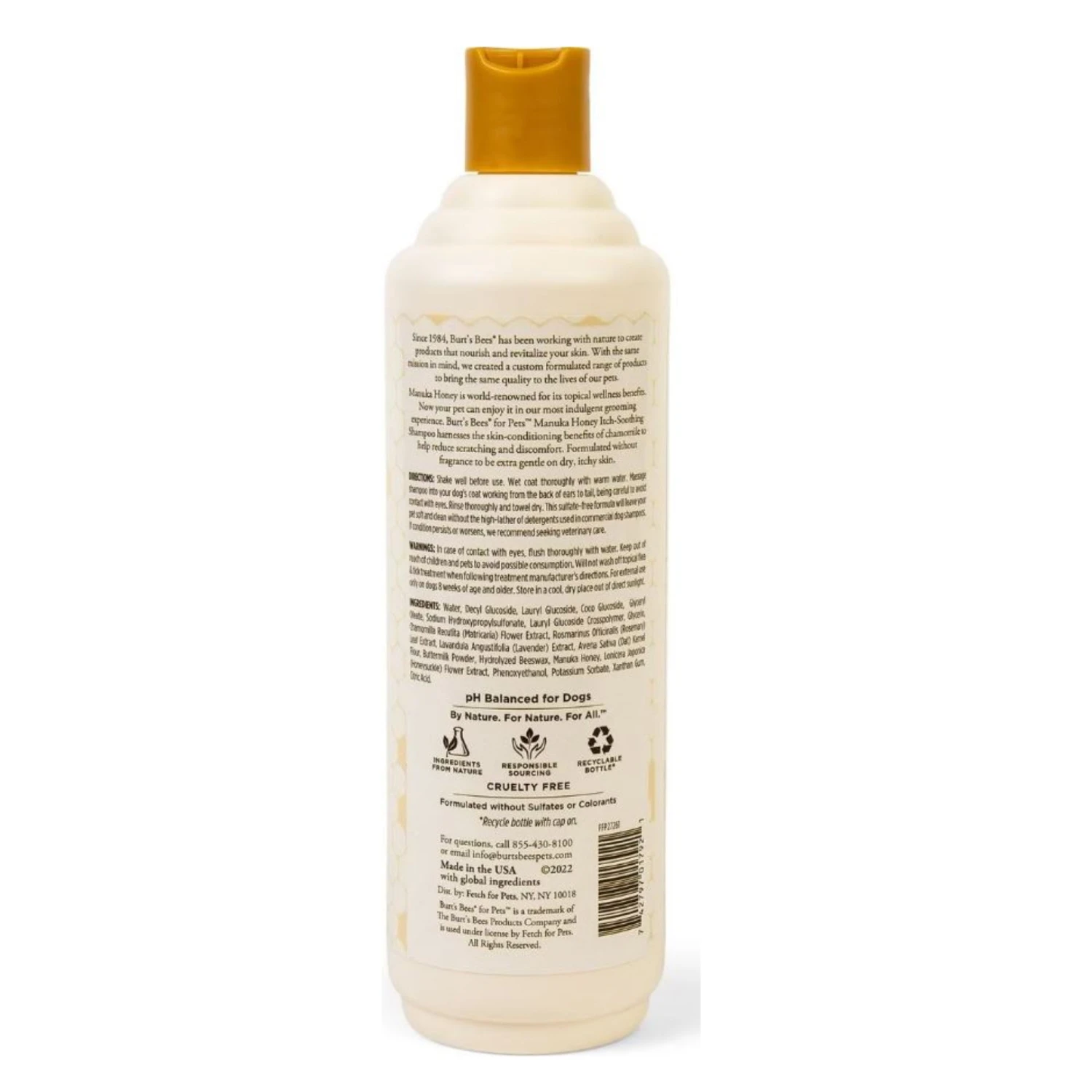 Burt's Bees Burt’s Bees Manuka Honey Itch Soothing Shampoo With Chamomile For Dogs473mL 2 Burt's Bees Burt’s Bees Manuka Honey Itch Soothing Shampoo With Chamomile For Dogs473mL - Image 2