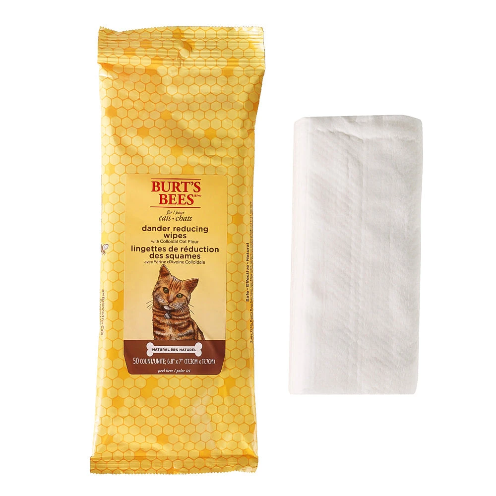 Burt's Bees Cat Dander Wipes - 50 Pack 3 Burt's Bees Cat Dander Wipes - 50 Pack - Image 3