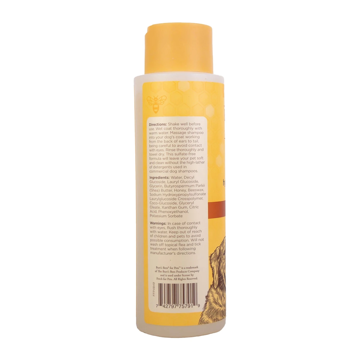 Burt's Bees Hypoallergenic Shampoo With Shea Butter And Honey For Dogs 473mL 2 Burt's Bees Hypoallergenic Shampoo With Shea Butter And Honey For Dogs 473mL - Image 2