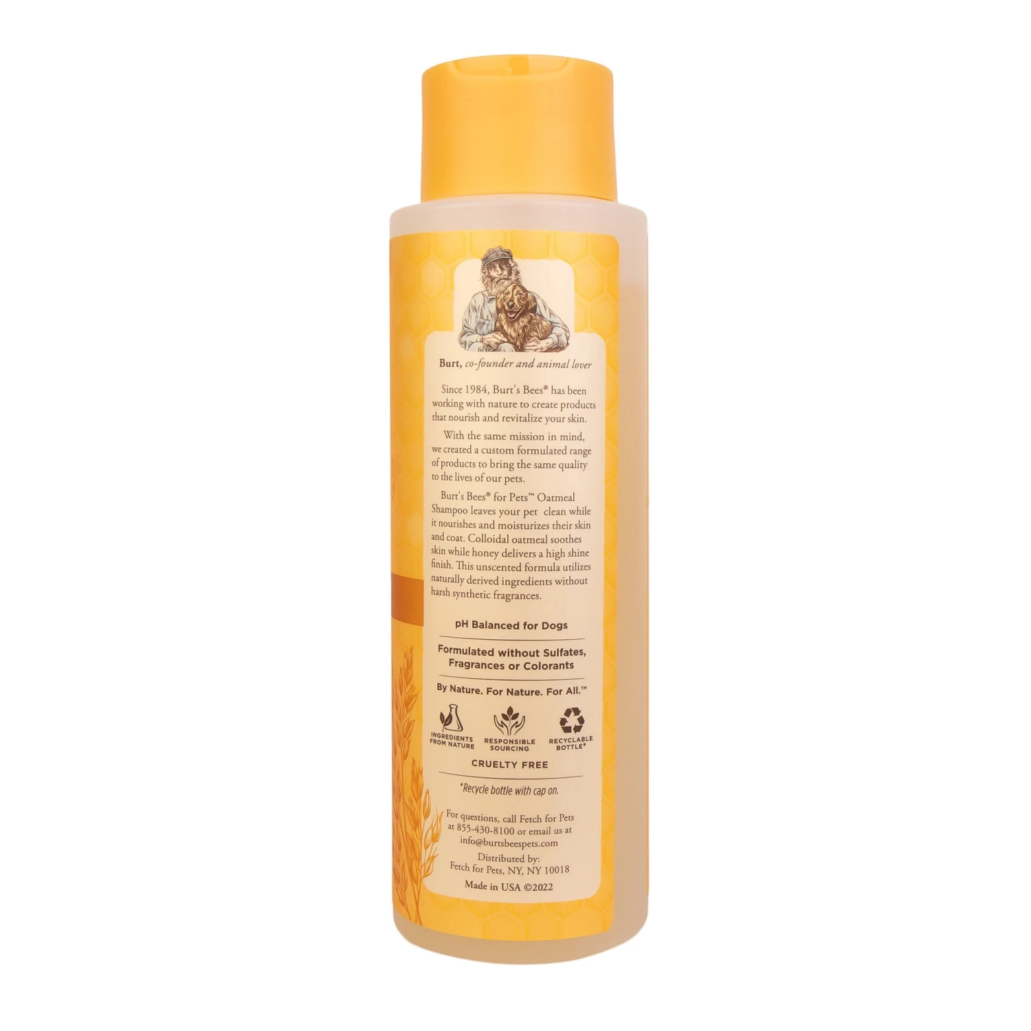 Burt's Bees Oatmeal Shampoo For Dogs 473mL 2 Burt's Bees Oatmeal Shampoo For Dogs 473mL - Image 2