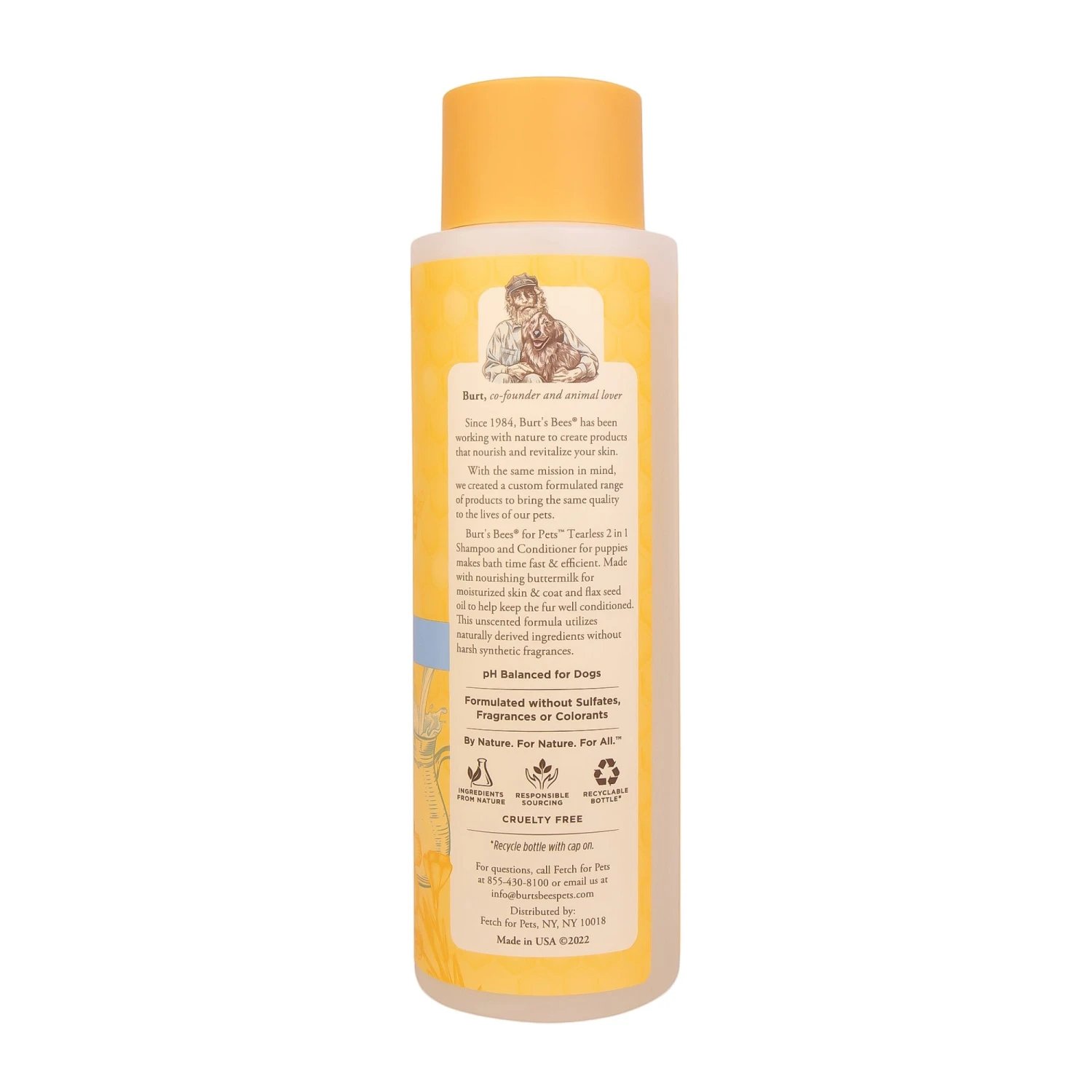 Burt's Bees Tearless Shampoo With Buttermilk For Puppies 473mL 3 Burt's Bees Tearless Shampoo With Buttermilk For Puppies 473mL - Image 3