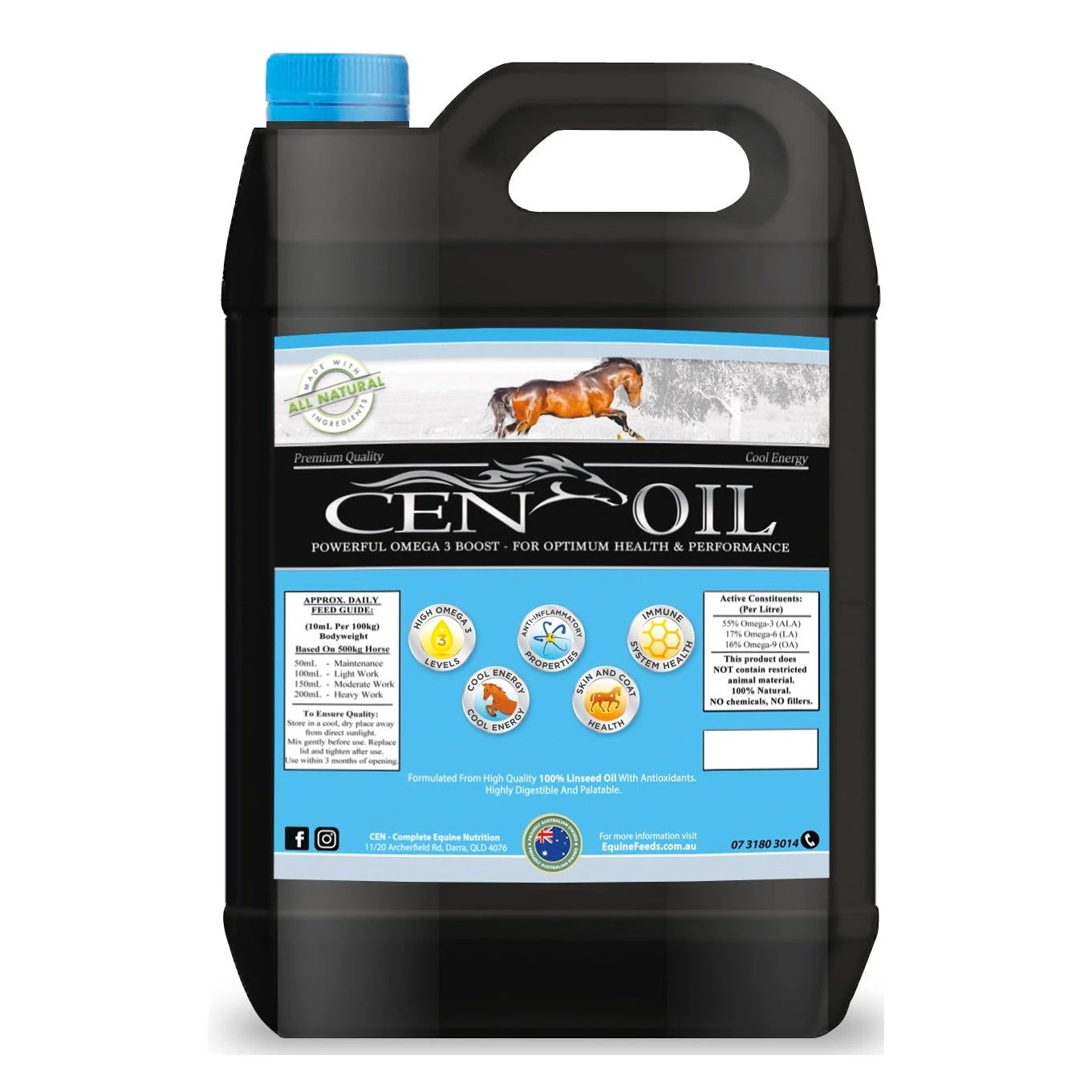CEN Oil For Horses 4.5L 1 CEN Oil For Horses 4.5L