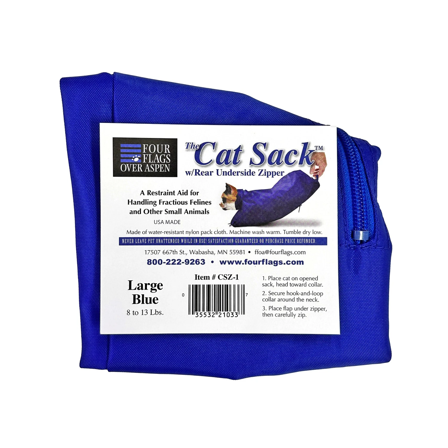 Buster The Cat Sack With Rear Underside Zipper 1 Buster The Cat Sack With Rear Underside Zipper