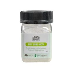 CLEAR Dog Treats Beef Bone Broth For Dogs -Vetn Pet Direct Store ClearDogTreats Beef Bone Broth Front 4web