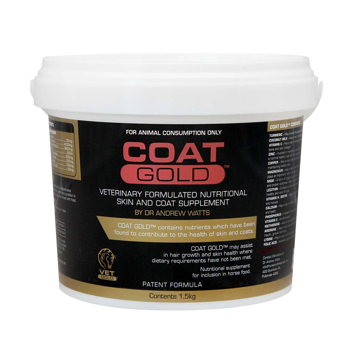 Coat Gold - Nutritional Skin & Coat Supplement For Horses 2 Coat Gold - Nutritional Skin & Coat Supplement For Horses - Image 2
