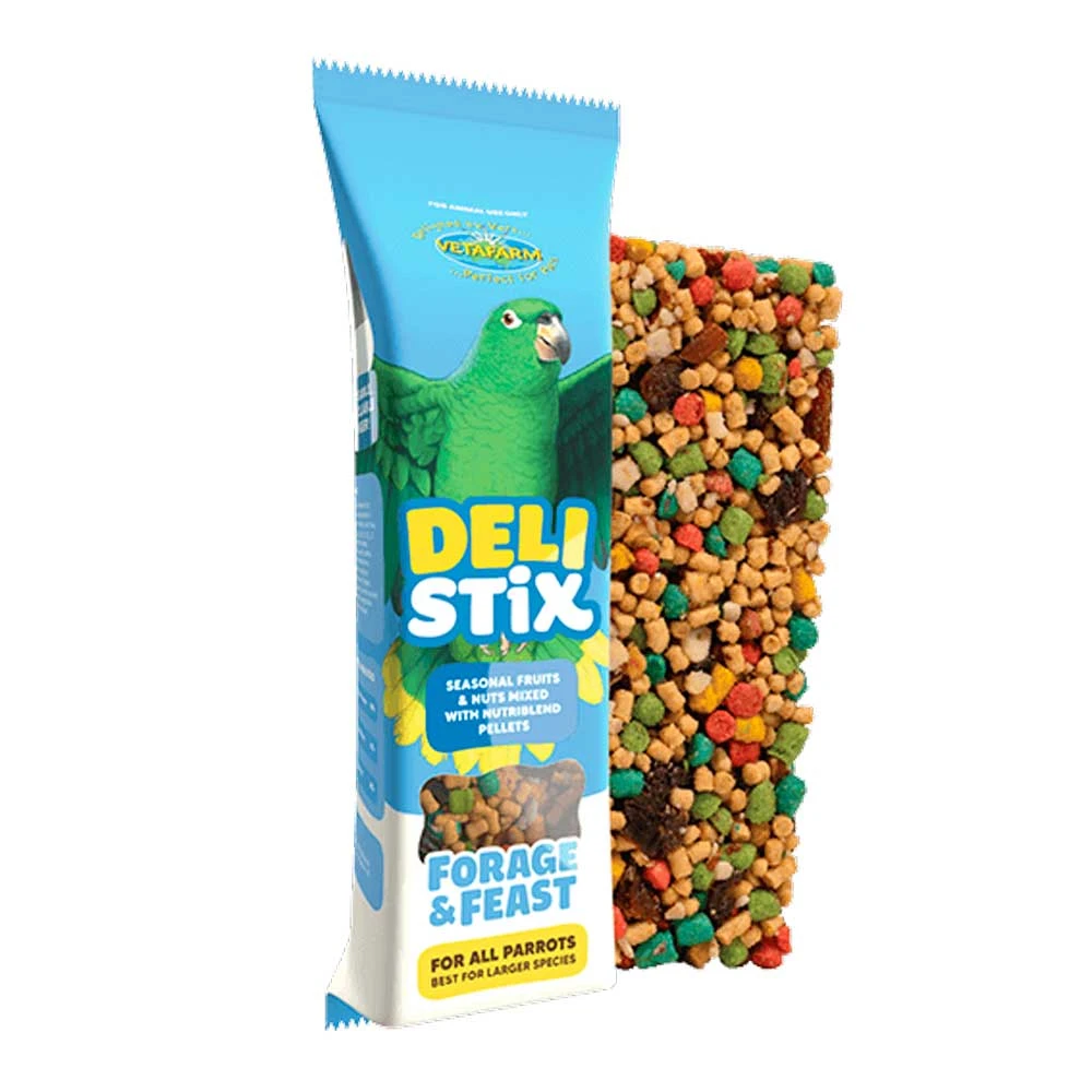 Vetafarm DeliStix Forage And Feast Treat Bar For Larger Parrots 1 Vetafarm DeliStix Forage And Feast Treat Bar For Larger Parrots