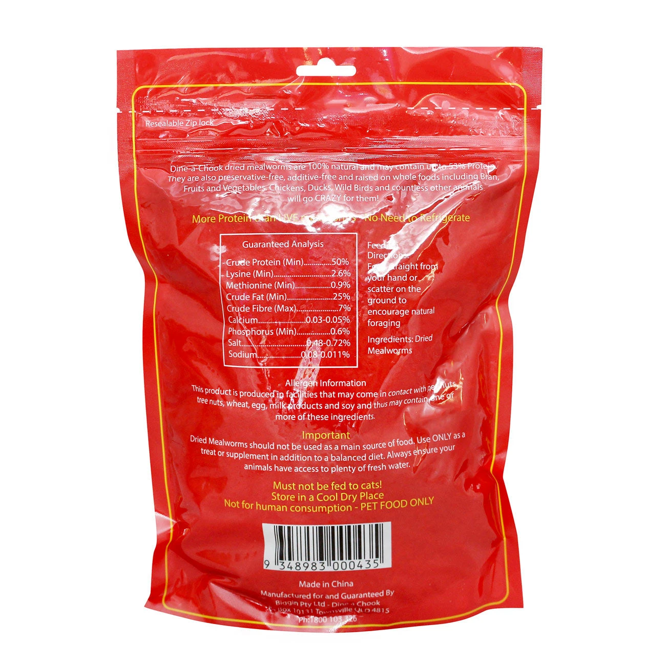 Dine-A-Chook Dried Mealworms 2 Dine-A-Chook Dried Mealworms - Image 2