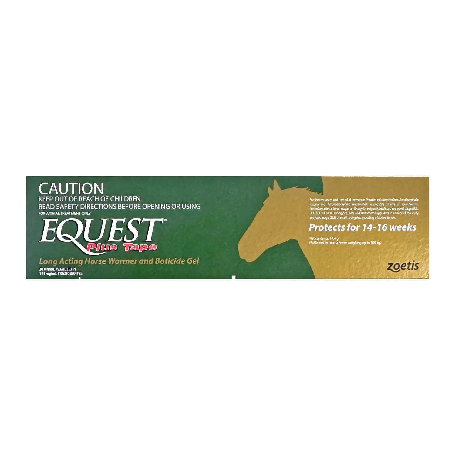 ZOETIS Equest Plus Tape Long Acting Horse Wormer And Boticide Gel 14.4g 2 ZOETIS Equest Plus Tape Long Acting Horse Wormer And Boticide Gel 14.4g - Image 2