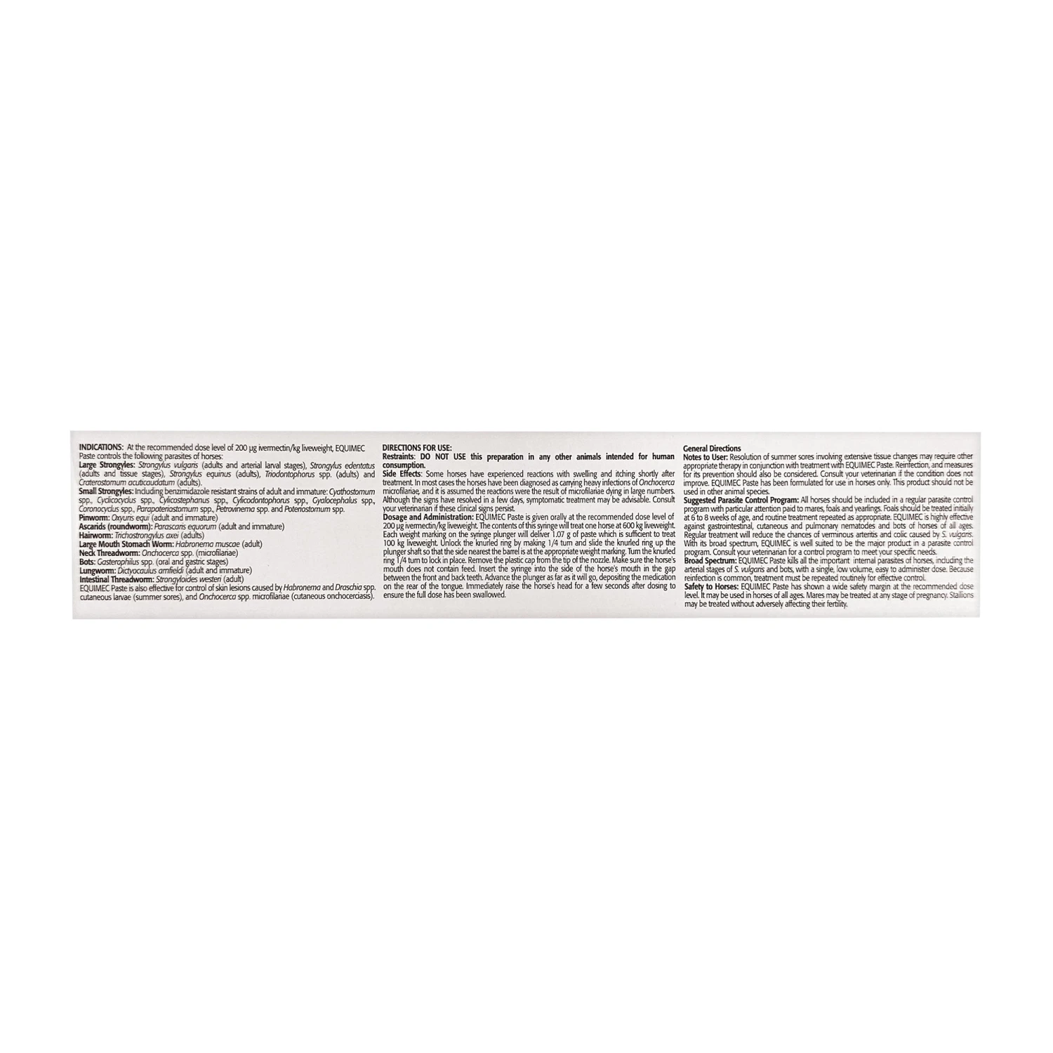 Boehringer Ingelheim Equimec Broad Spectrum Parasite Control Paste For Horses 6.42g 3 Boehringer Ingelheim Equimec Broad Spectrum Parasite Control Paste For Horses 6.42g - Image 3