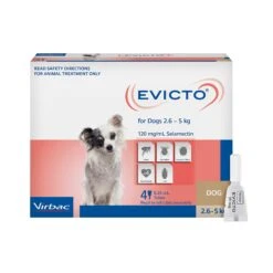 Virbac EVICTO Spot-on For Very Small Dogs 2.6kg-5kg 4's