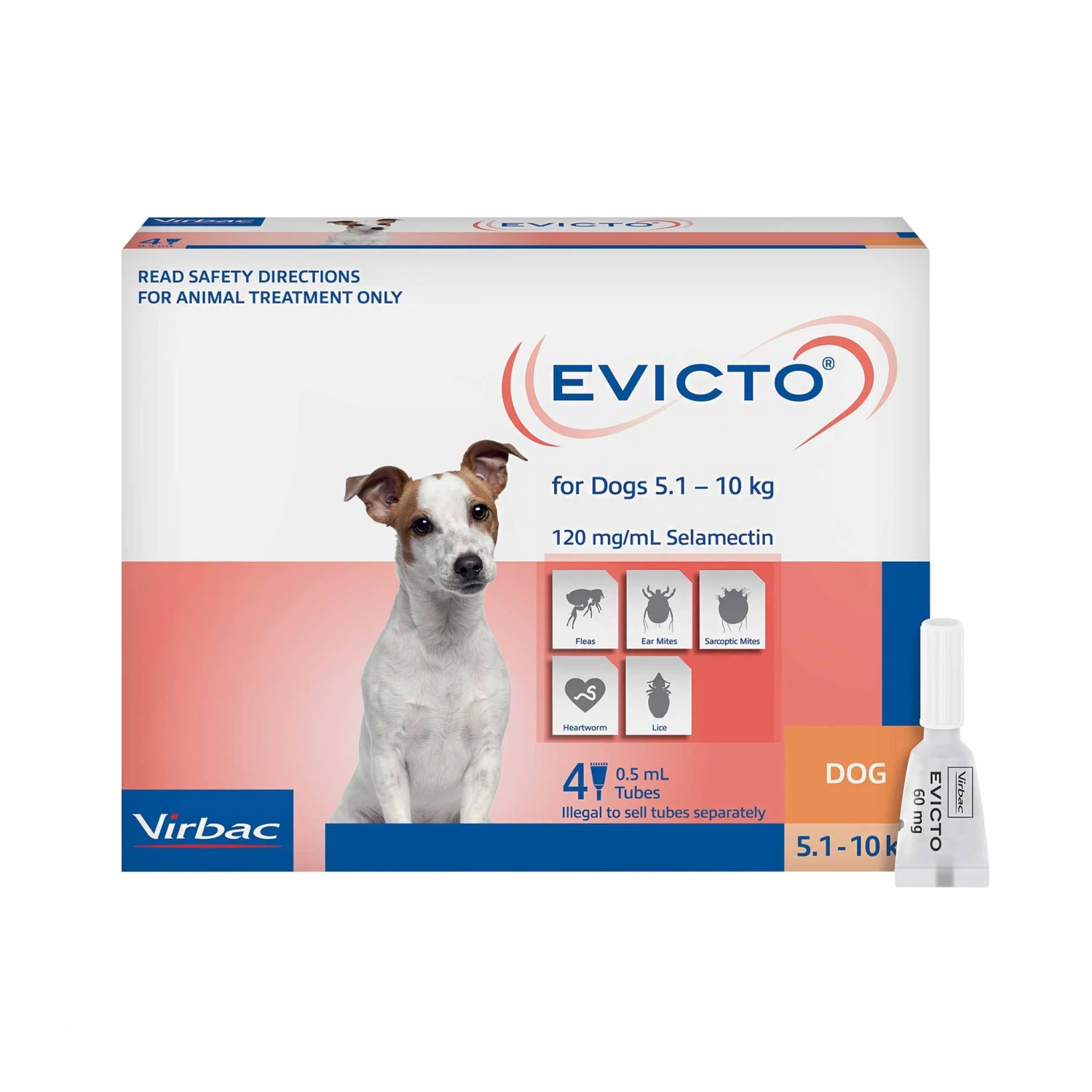Virbac EVICTO Spot-on For Small Dogs 5kg-10kg 4's 1 Virbac EVICTO Spot-on For Small Dogs 5kg-10kg 4's
