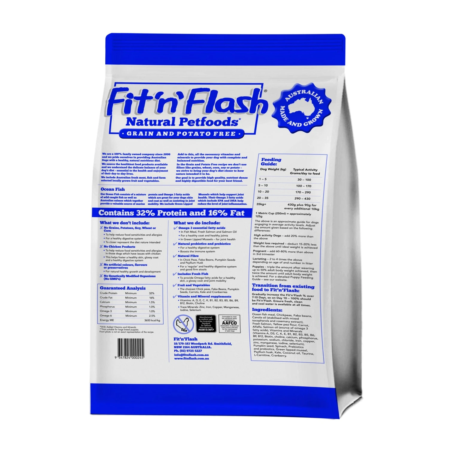 Fit'n'Flash Grain & Potato Free Dry Dog Food - Ocean Fish 2kg 2 Fit'n'Flash Grain & Potato Free Dry Dog Food - Ocean Fish 2kg - Image 2