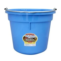 Flat Back Feed Bucket 21 Flat Back Feed Bucket -Vetn Pet Direct Store Flat Back Feed Bucket 20Qrt Blue web