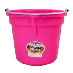 Flat Back Feed Bucket 23 Flat Back Feed Bucket -Vetn Pet Direct Store Flat Back Feed Bucket 20Qrt Pink web