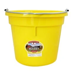 Flat Back Feed Bucket 25 Flat Back Feed Bucket -Vetn Pet Direct Store Flat Back Feed Bucket 20Qrt Yellow web