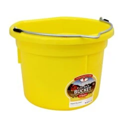 Flat Back Feed Bucket 26 Flat Back Feed Bucket -Vetn Pet Direct Store Flat Back Feed Bucket 8Qrt side web