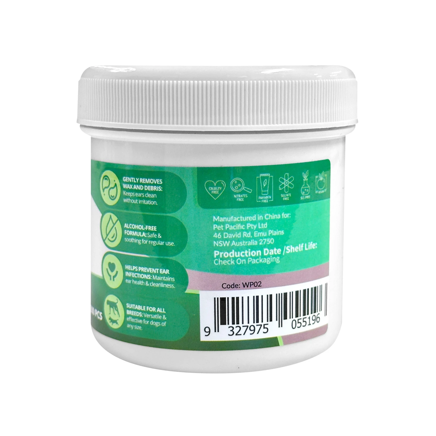 FurKidz Ear Cleaning Wipes For Dogs - 200 Jar 2 FurKidz Ear Cleaning Wipes For Dogs - 200 Jar - Image 2