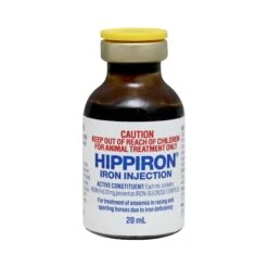 Hippiron Iron Injection 20ml 6 Hippiron Iron Injection 20ml -Vetn Pet Direct Store Hippiron 20mL bottle web