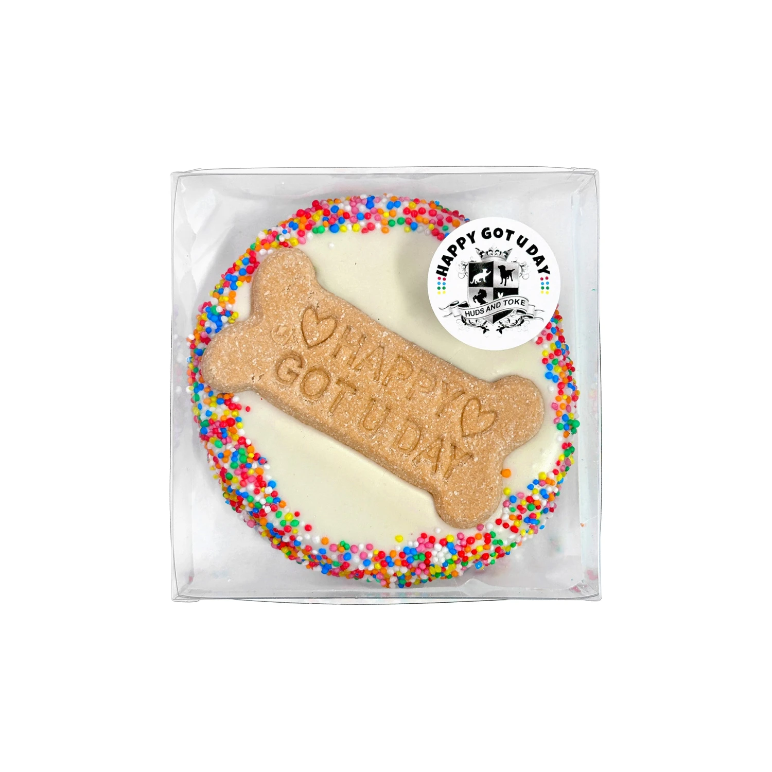 Huds & Toke Happy Got U Day Birthday Cake Dog Treat - 1 Piece 3 Huds & Toke Happy Got U Day Birthday Cake Dog Treat - 1 Piece - Image 3
