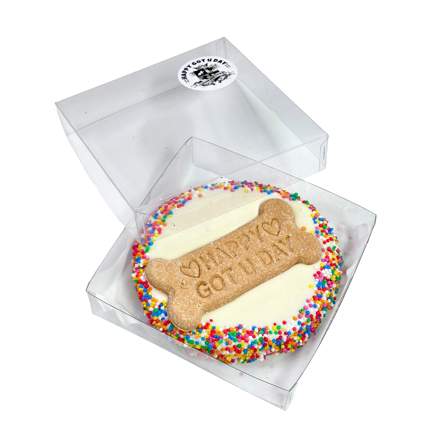 Huds & Toke Happy Got U Day Birthday Cake Dog Treat - 1 Piece 4 Huds & Toke Happy Got U Day Birthday Cake Dog Treat - 1 Piece - Image 4