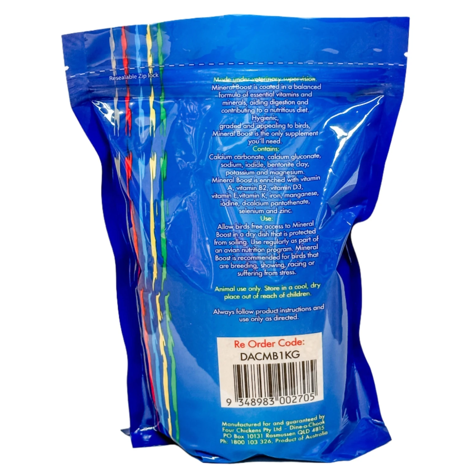 Dine-A-Chook Mineral Boost For Poultry, Pigeons & Birds 1kg 2 Dine-A-Chook Mineral Boost For Poultry, Pigeons & Birds 1kg - Image 2