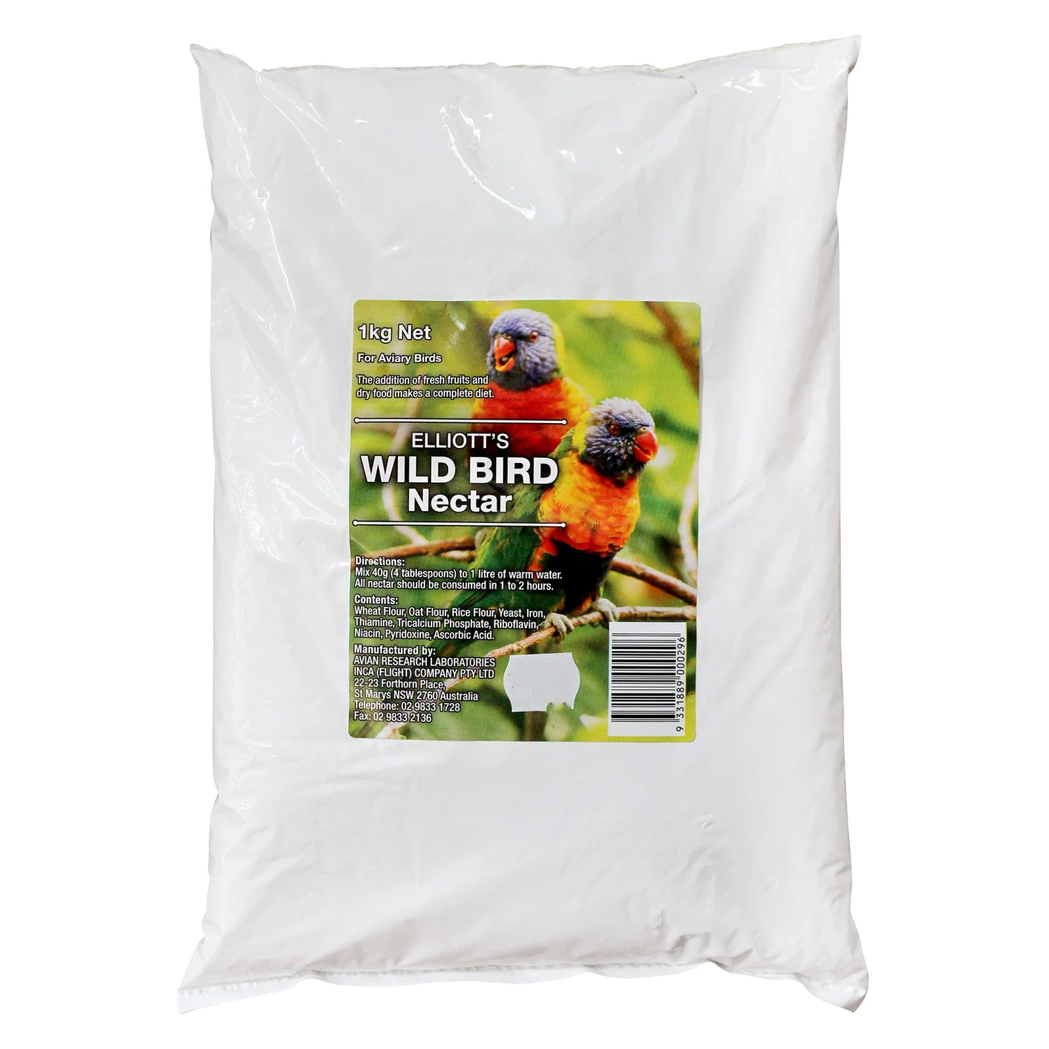 Inca Elliott's Wild Bird Nectar 1kg 1 Inca Elliott's Wild Bird Nectar 1kg