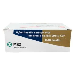 MSD Caninsulin Insulin Syringes - 0.5mL 40IU - Box Of 30 -Vetn Pet Direct Store Intervet Insulin Syringes 0 5mL 40IU front web