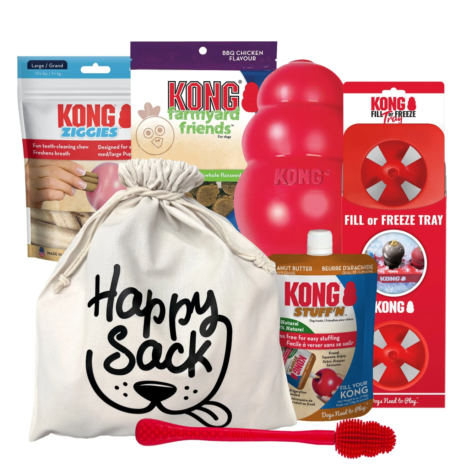 KONG Classic Stuff'n Treat Happy Sack 1 KONG Classic Stuff'n Treat Happy Sack