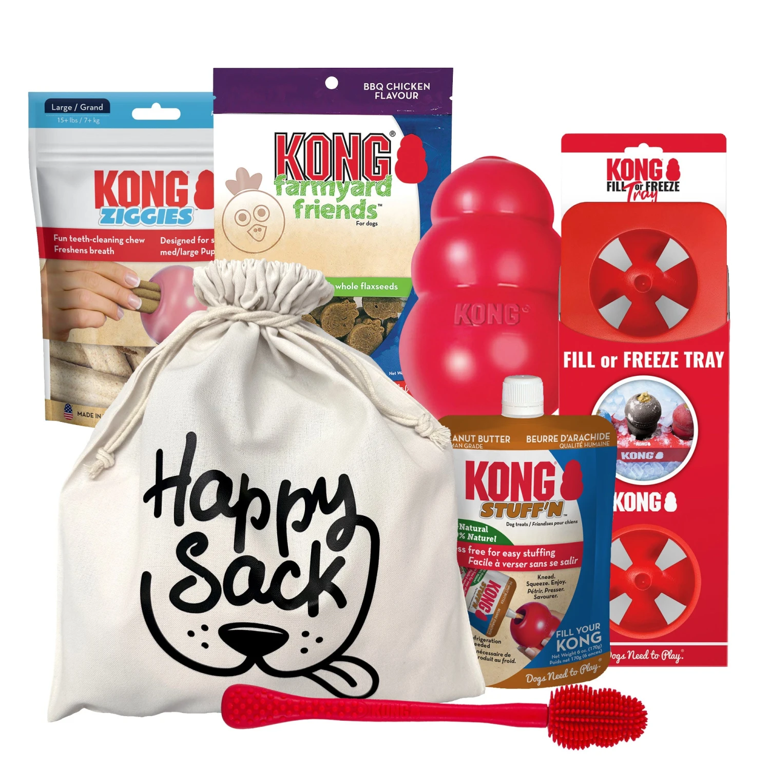 KONG Classic Stuff'n Treat Happy Sack 2 KONG Classic Stuff'n Treat Happy Sack - Image 2