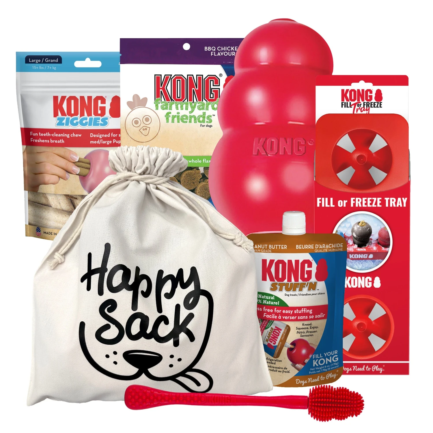 KONG Classic Stuff'n Treat Happy Sack 4 KONG Classic Stuff'n Treat Happy Sack - Image 4