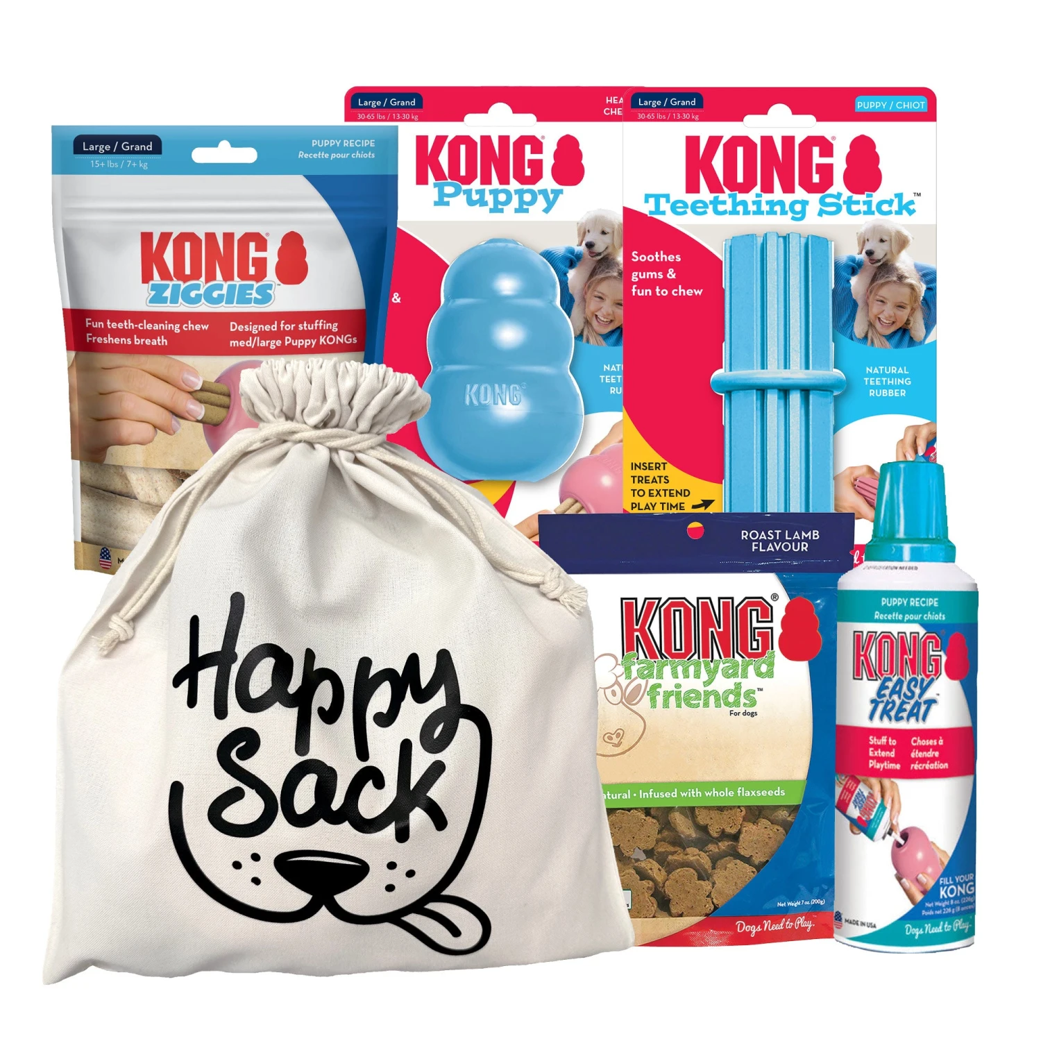 KONG Puppy Essentials Happy Sack 1 KONG Puppy Essentials Happy Sack