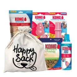 KONG Puppy Essentials Happy Sack 11 KONG Puppy Essentials Happy Sack -Vetn Pet Direct Store Kong Puppy Essentials Happy Sack Bundle Small Pink