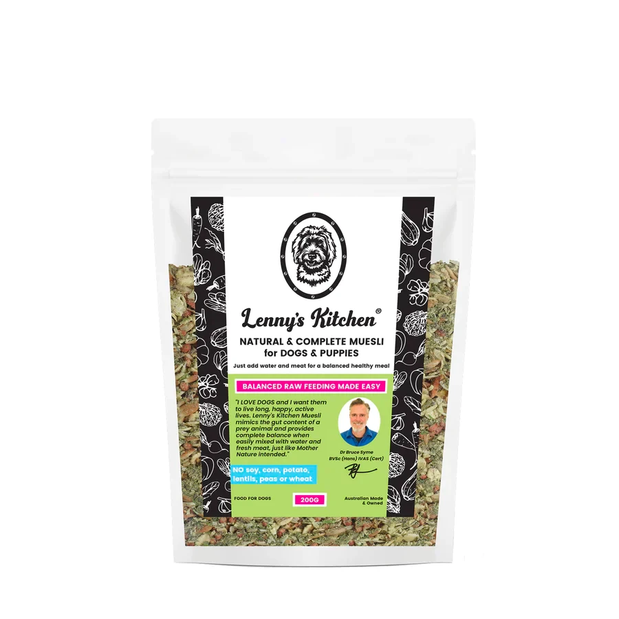 Lenny's Kitchen Natural & Complete Muesli For Dogs & Puppies, Cats & Kittens. 1 Lenny's Kitchen Natural & Complete Muesli For Dogs & Puppies, Cats & Kittens.