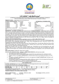 Livamol With BioWorma -Vetn Pet Direct Store Livamol with BioWorma Datasheet Sept 2021