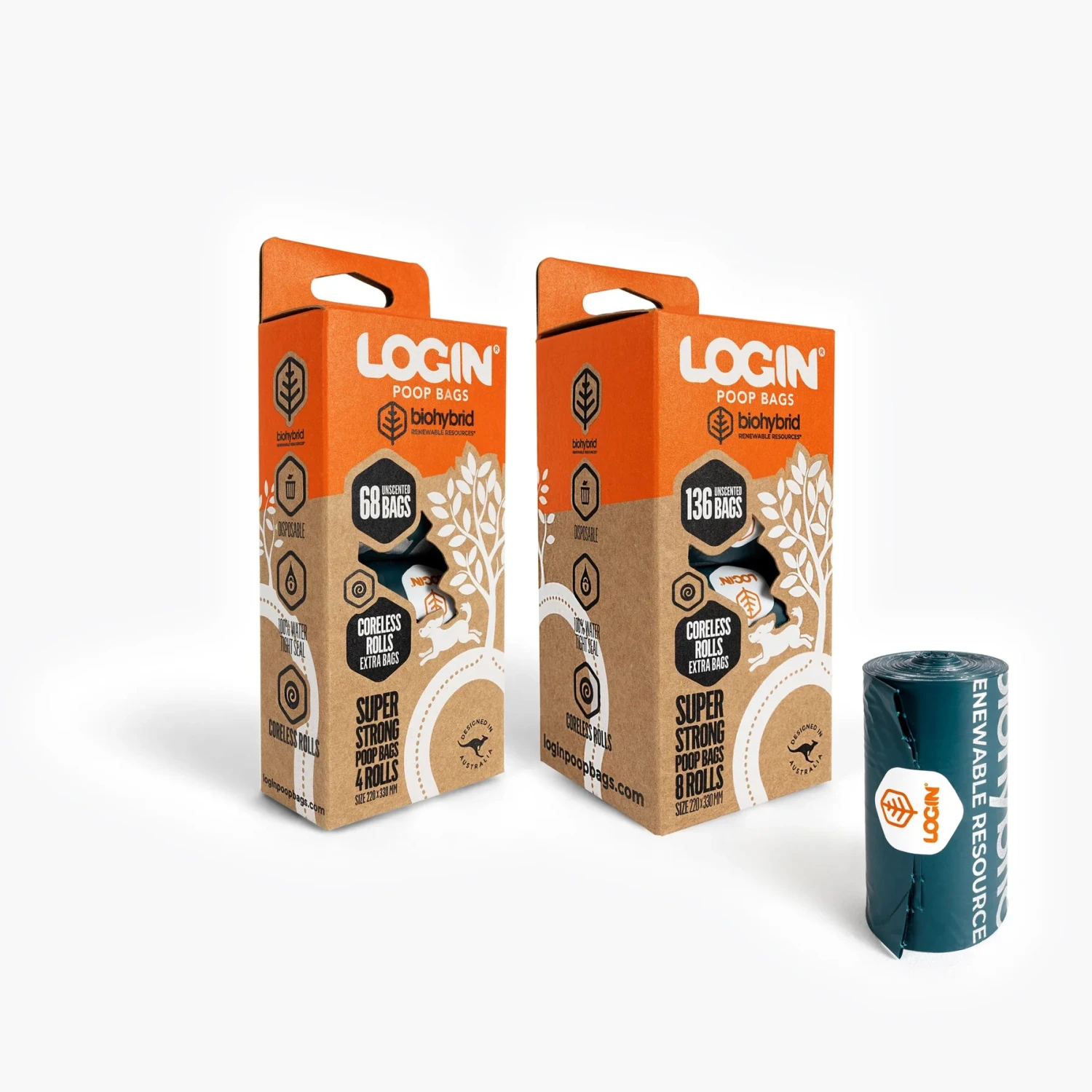 EzyDog LOGIN Biohybrid Poop Bag Rolls 1 EzyDog LOGIN Biohybrid Poop Bag Rolls
