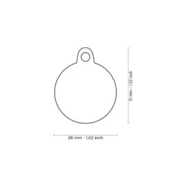 My Family Basic Handmade Circle Pet ID Tag - Small 7 My Family Basic Handmade Circle Pet ID Tag - Small -Vetn Pet Direct Store MF basic handmade circle small size
