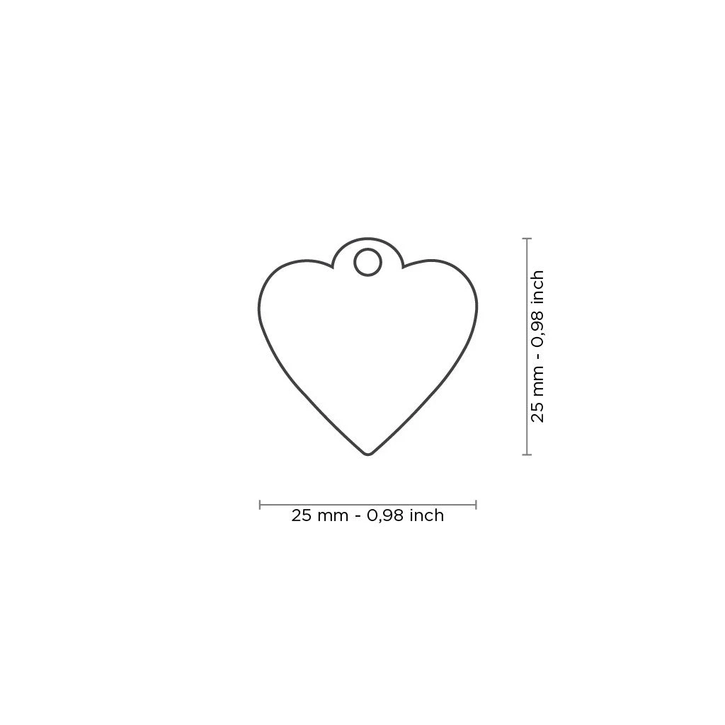 My Family Basic Handmade Heart Pet ID Tag - Small 4 My Family Basic Handmade Heart Pet ID Tag - Small - Image 4