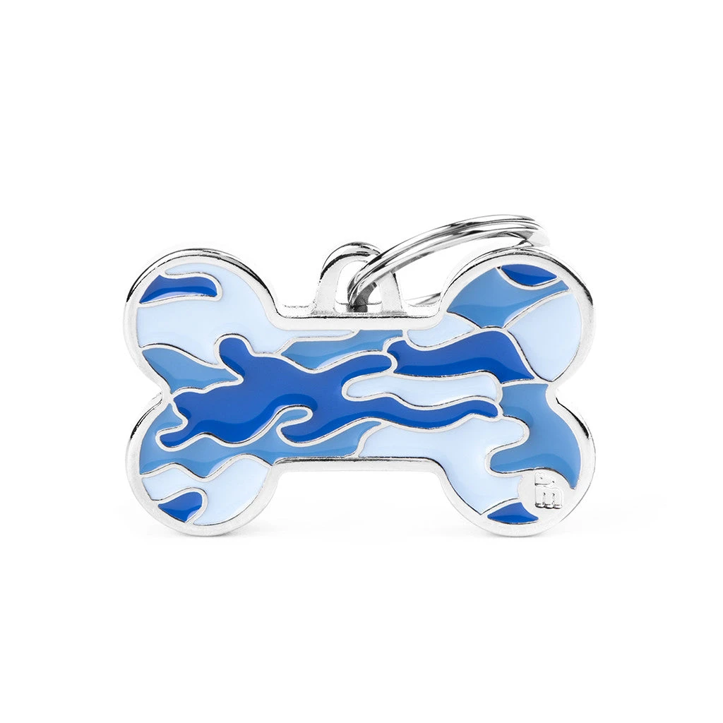 My Family Style Camouflage Bone Pet ID Tag - Large 1 My Family Style Camouflage Bone Pet ID Tag - Large