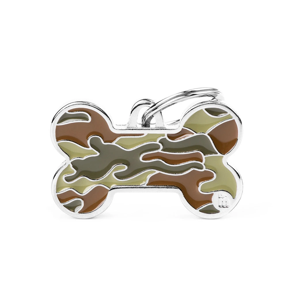 My Family Style Camouflage Bone Pet ID Tag - Large 2 My Family Style Camouflage Bone Pet ID Tag - Large - Image 2