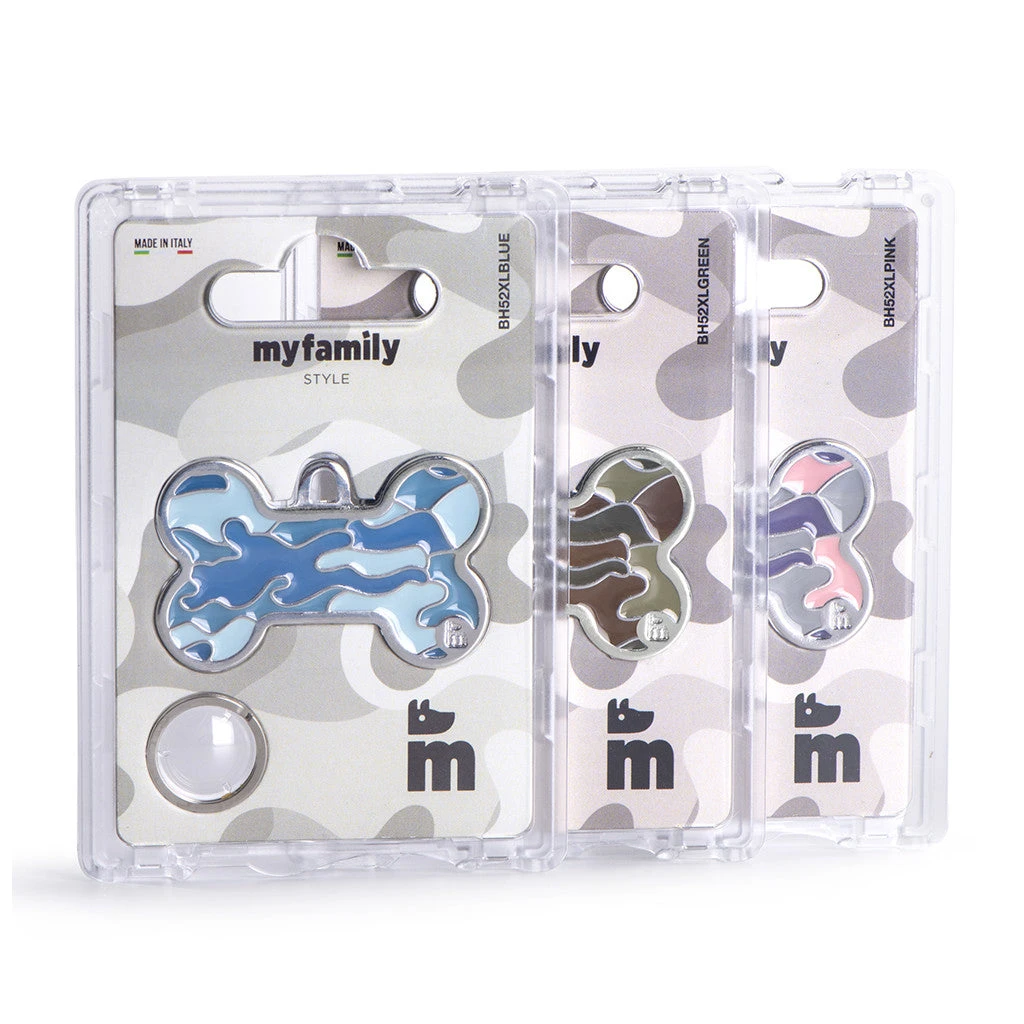 My Family Style Camouflage Bone Pet ID Tag - Large 5 My Family Style Camouflage Bone Pet ID Tag - Large - Image 5