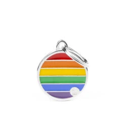 My Family Rainbow Circle Pet ID Tag - Small