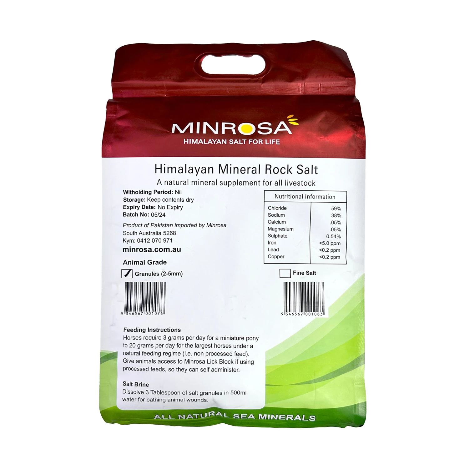 Minrosa Himalayan Mineral Rock Salt Granules 5kg 2 Minrosa Himalayan Mineral Rock Salt Granules 5kg - Image 2