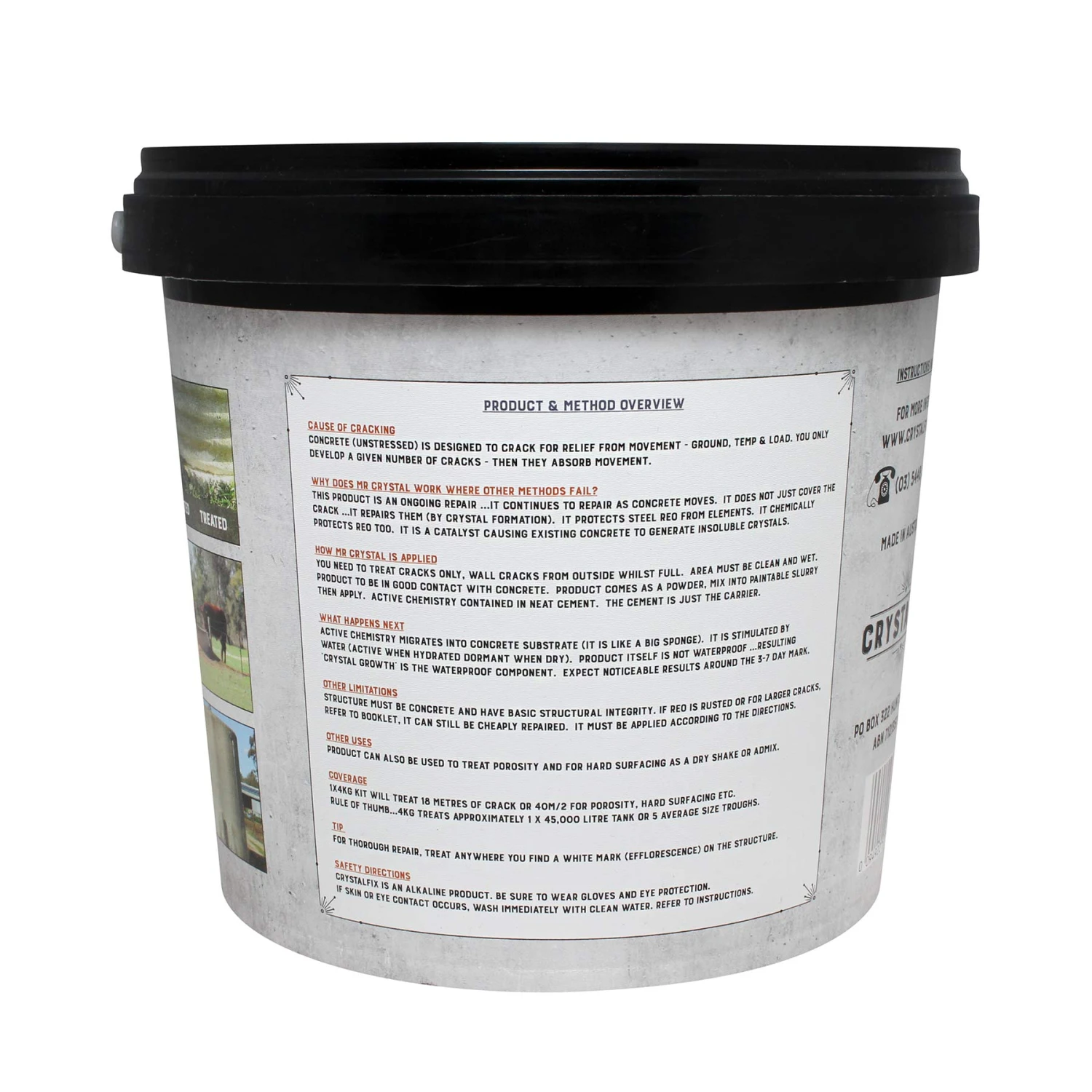 Mr Crystal Concrete Tank & Trough Repair Kit 2 Mr Crystal Concrete Tank & Trough Repair Kit - Image 2