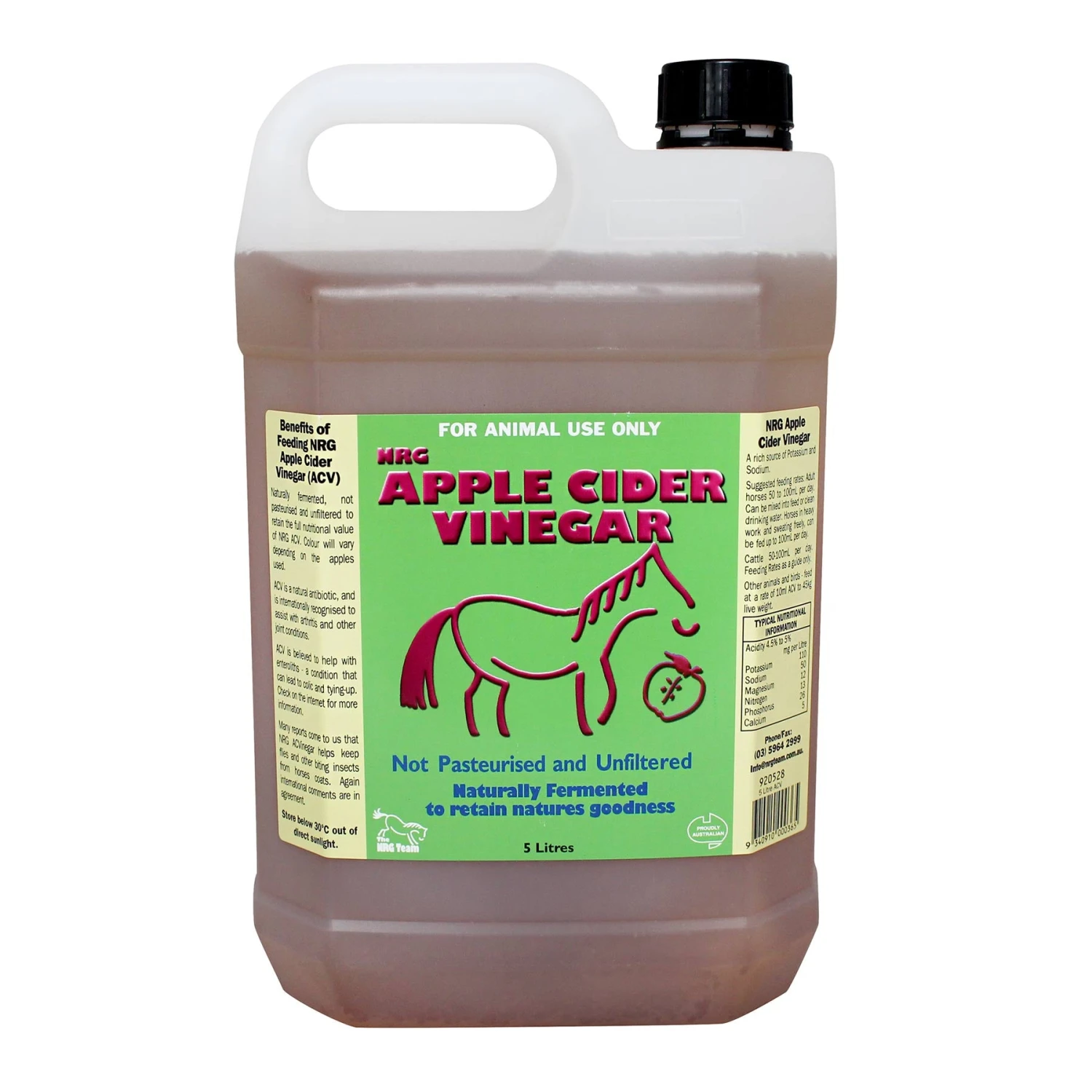 NRG Apple Cider Vinegar 5L 1 NRG Apple Cider Vinegar 5L