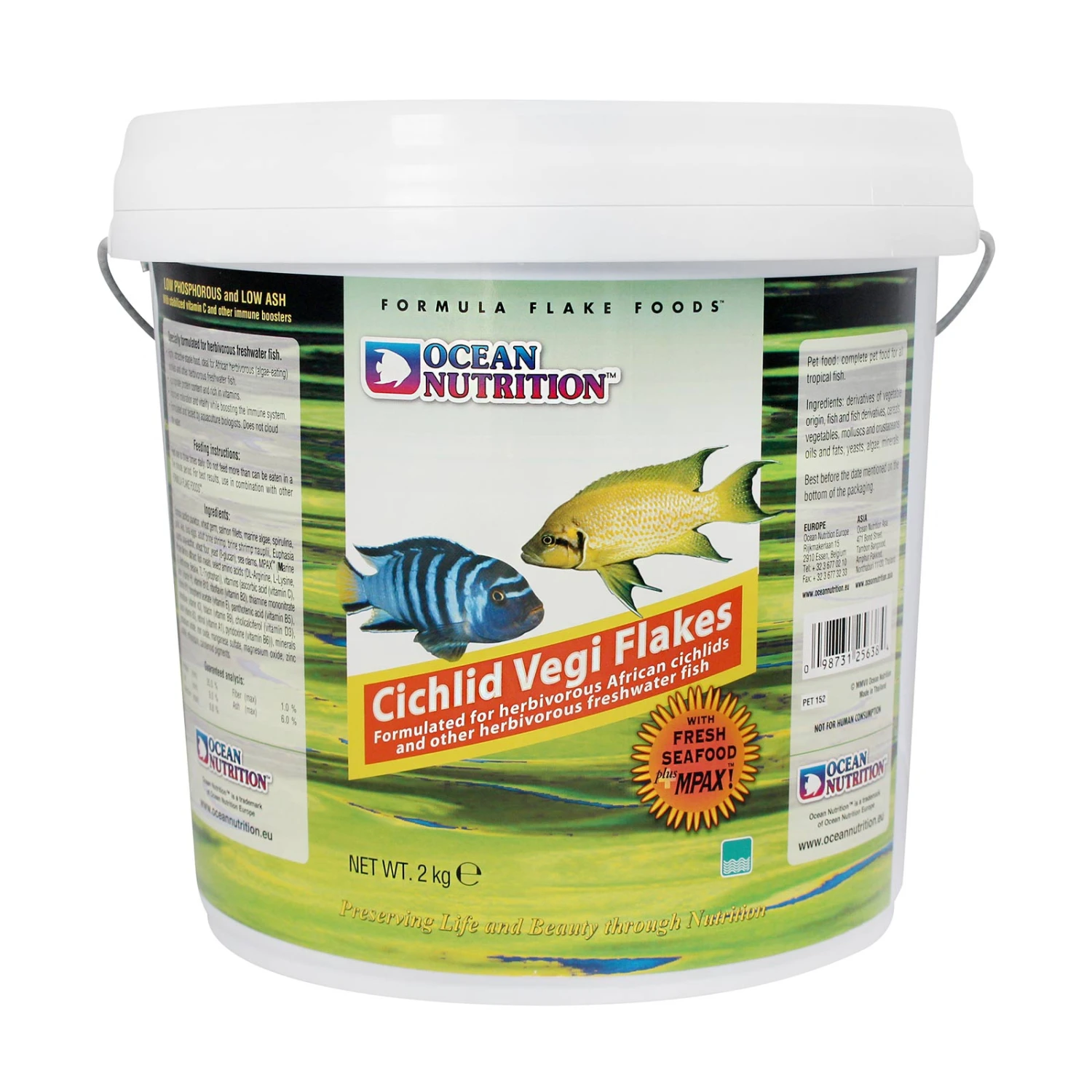 Ocean Nutrition Cichlid Vegi Flakes 2 Ocean Nutrition Cichlid Vegi Flakes - Image 2