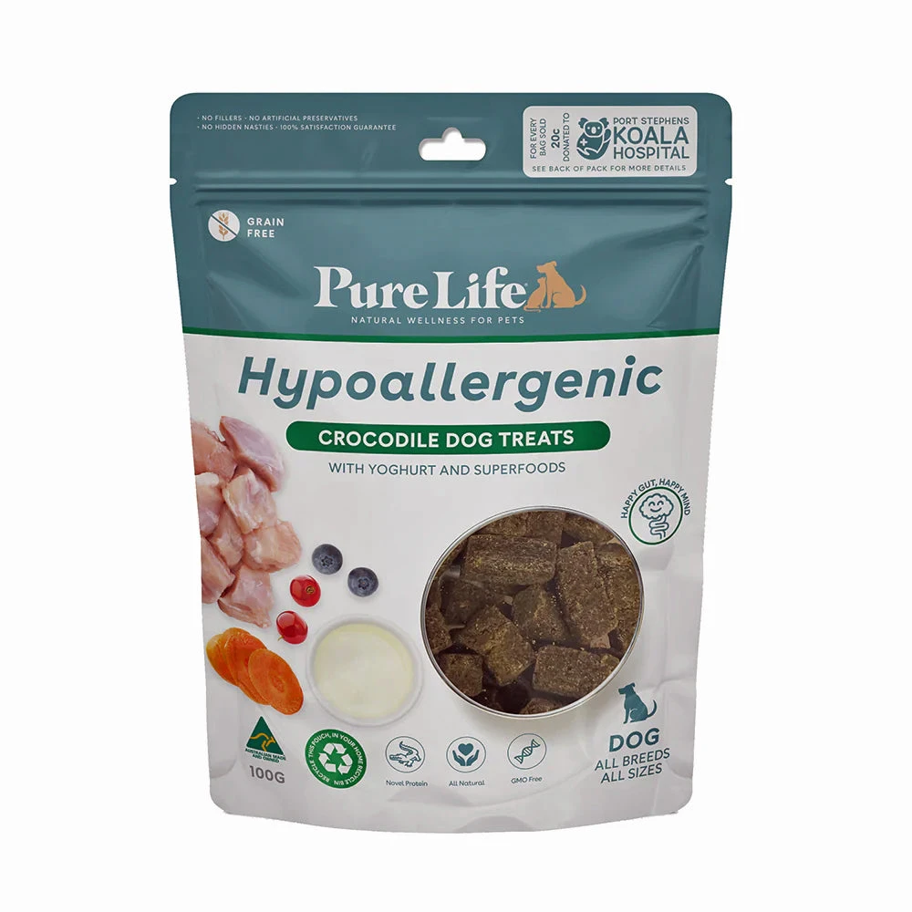 Pure Life Hypoallergenic Crocodile Dog Treats 100g 1 Pure Life Hypoallergenic Crocodile Dog Treats 100g