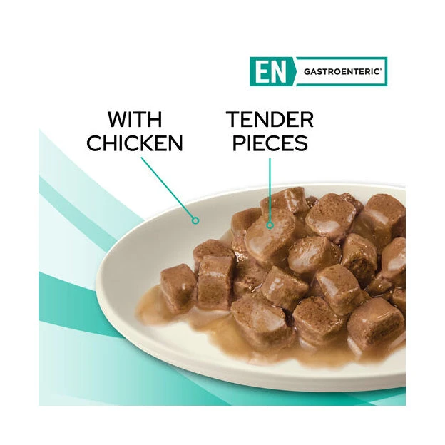 PRO PLAN Veterinary Diet Feline EN Gastrointestinal Chicken Pouches Wet Cat Food 85g X 10 2 PRO PLAN Veterinary Diet Feline EN Gastrointestinal Chicken Pouches Wet Cat Food 85g X 10 - Image 2