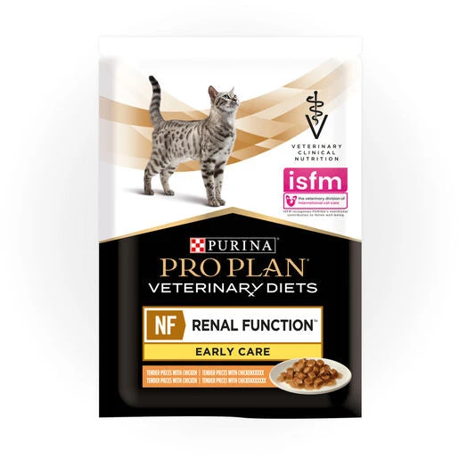 PRO PLAN Veterinary Diet Feline NF Renal Function Early Care Chicken Pouches Wet Cat Food 85g X 10 1 PRO PLAN Veterinary Diet Feline NF Renal Function Early Care Chicken Pouches Wet Cat Food 85g X 10