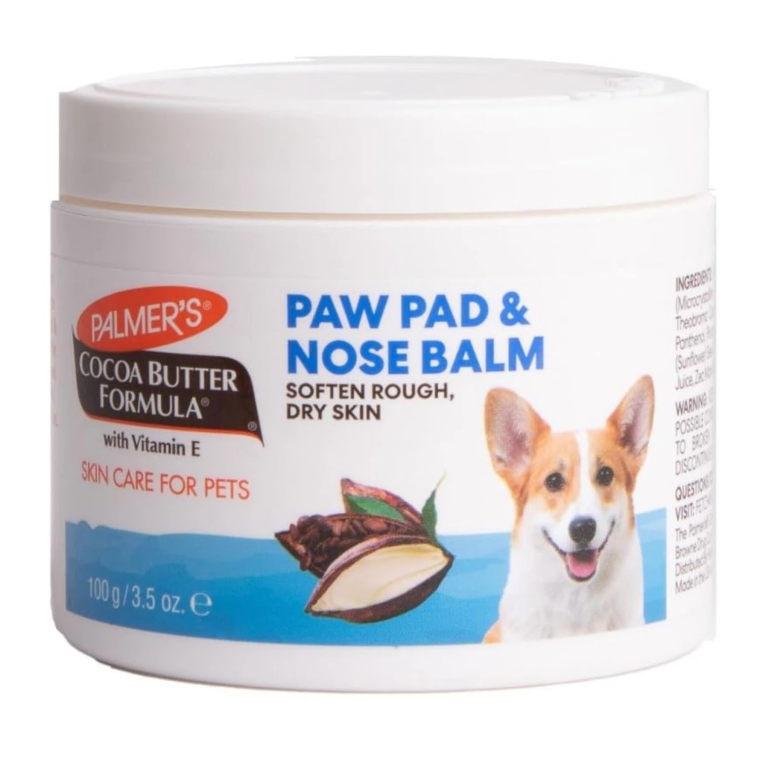 Palmer's For Pets Paw Pad & Nose Balm With Cocoa Butter 100g - Unscented 1 Palmer's For Pets Paw Pad & Nose Balm With Cocoa Butter 100g - Unscented